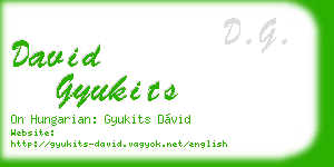 david gyukits business card
