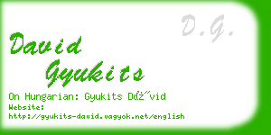 david gyukits business card